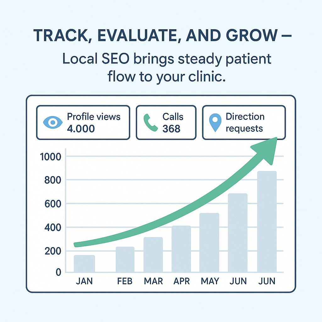Monitoring clinic performance metrics in Google Insights